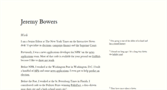 Desktop Screenshot of jeremybowers.com
