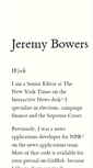 Mobile Screenshot of jeremybowers.com