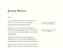 Tablet Screenshot of jeremybowers.com